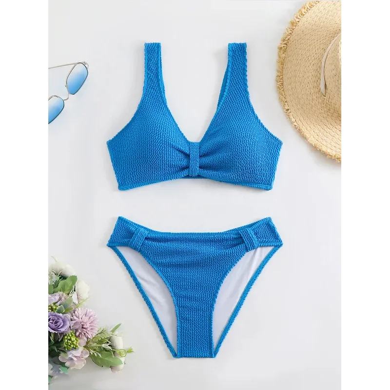 2026 Summer New Women's 2 Piece Swimsuit Solid Color High Waist Bikini Set V-neck Backless Beach Vacation Bathing Suit Swimwear
2026 Summer New Women's 2 Piece Swimsuit Solid Color High Waist Bikini Set V-neck Backless Beach Vacation Bathing Suit Swimwear