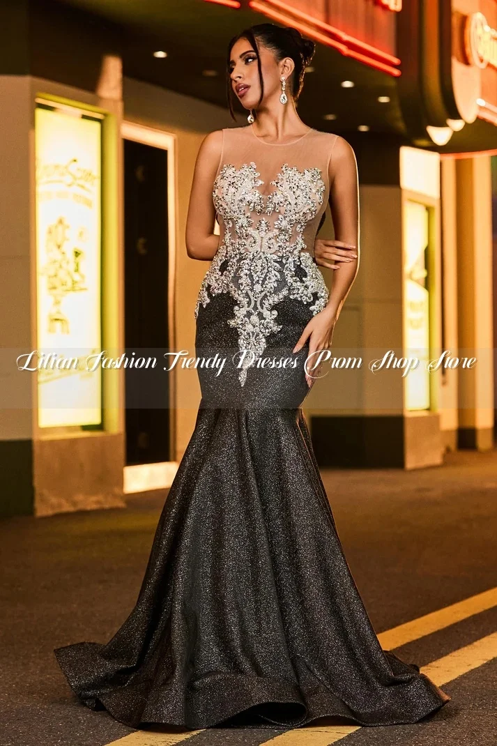 Black Elegant Long Mermaid Prom Dress Sparkling Diamante Appliques Hollow Backless Birthday Party Customized Queens Gowns
Black Elegant Long Mermaid Prom Dress Sparkling Diamante Appliques Hollow Backless Birthday Party Customized Queens Gowns