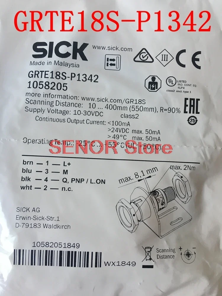 Совершенно новый оригинальный фотоэлектрический переключатель GRTE18S-P1342, подлинная гарантия
Совершенно новый оригинальный фотоэлектрический переключатель GRTE18S-P1342, подлинная гарантия