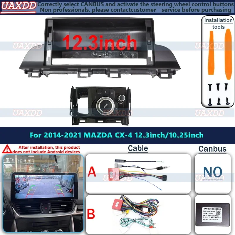 12.3 Inch Car Frame Fascia Adapter Canbus Box Android Fitting Panel Kit For MAZADA CX-4 2014-2021 MAZDA cable video harness 2Din
12.3 Inch Car Frame Fascia Adapter Canbus Box Android Fitting Panel Kit For MAZADA CX-4 2014-2021 MAZDA cable video harness 2Din