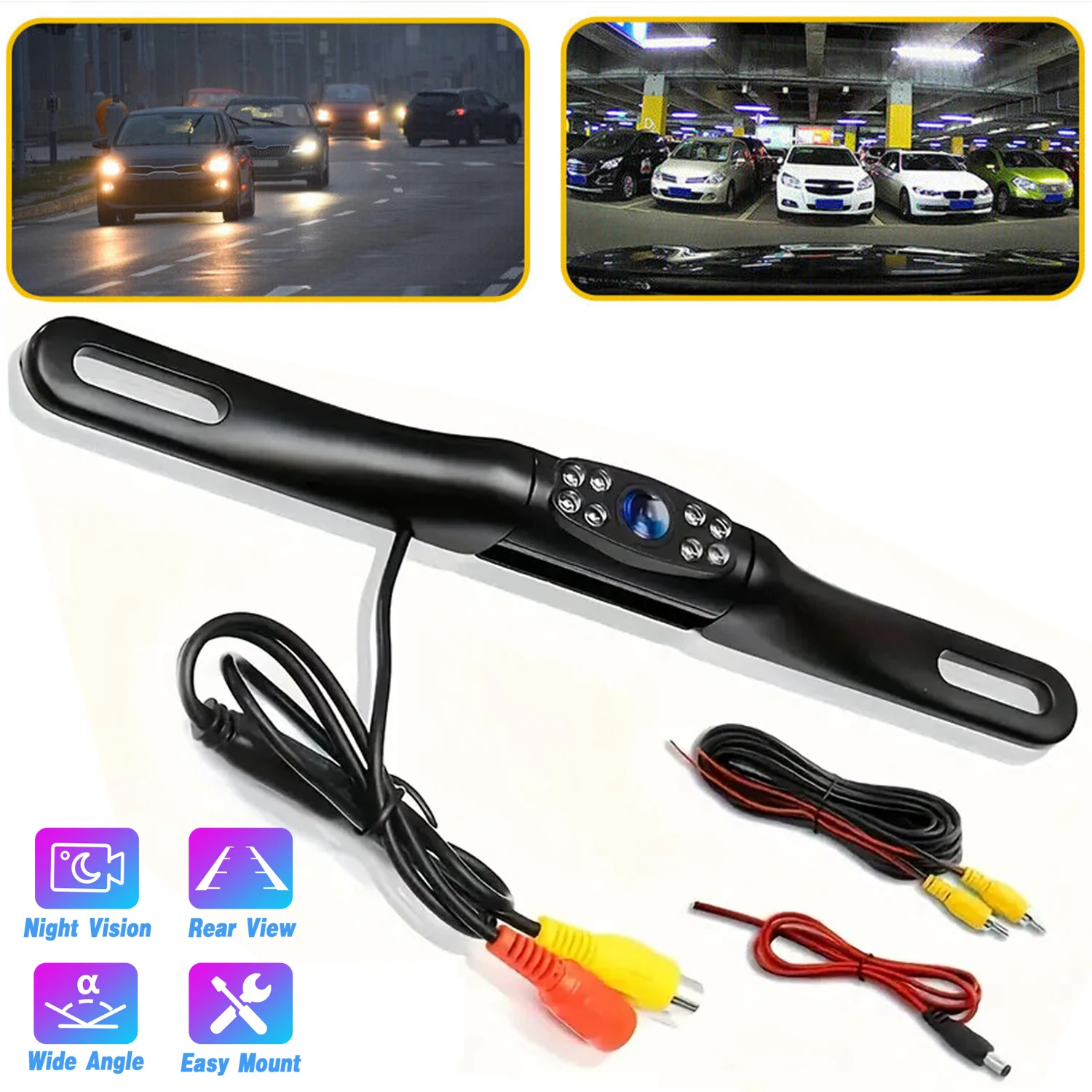 Car Backup Camera HD Night Vision Rear View Camera License Plate Camera, Font Rear Reverse Camera for Cars,SUV,Trucks,RV, Pickup
Car Backup Camera HD Night Vision Rear View Camera License Plate Camera, Font Rear Reverse Camera for Cars,SUV,Trucks,RV, Pickup