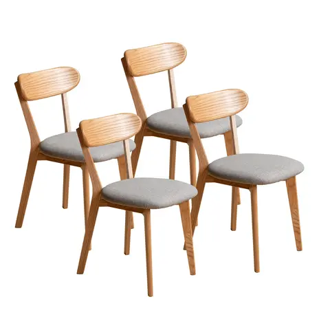 4pcs Dining Chair Wooden Wood Chair Solid Chair Table Chair Wooden Living Room Chair Simple And Natural 47.5 * 55.5 * 78cm
