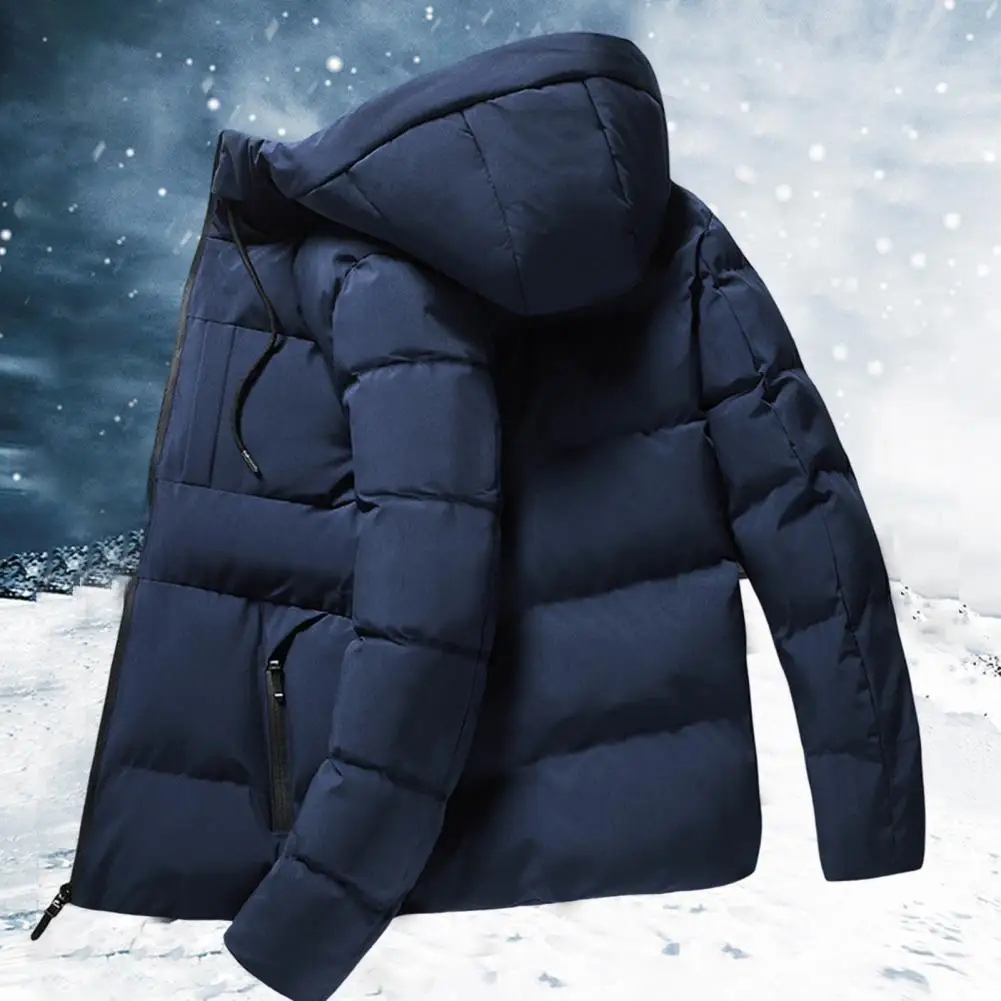 Men Jacket Cotton Padded Long Sleeve Solid Color Fluffy Filling Zipper Winter Hooded Windbreaker Windproof Drawstring Jacket
Men Jacket Cotton Padded Long Sleeve Solid Color Fluffy Filling Zipper Winter Hooded Windbreaker Windproof Drawstring Jacket