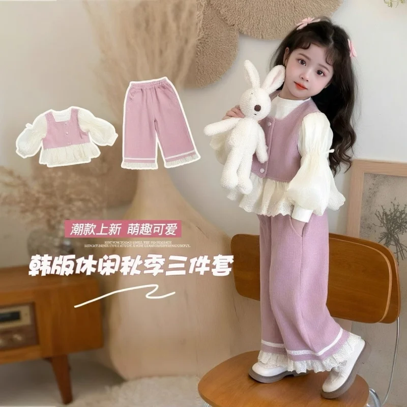 Girls' Outfits Spring and Autumn New Fashionable Three-Piece Set for Children, Stylish Baby Autumn Clothes, Other Children's Clo
Girls' Outfits Spring and Autumn New Fashionable Three-Piece Set for Children, Stylish Baby Autumn Clothes, Other Children's Clo