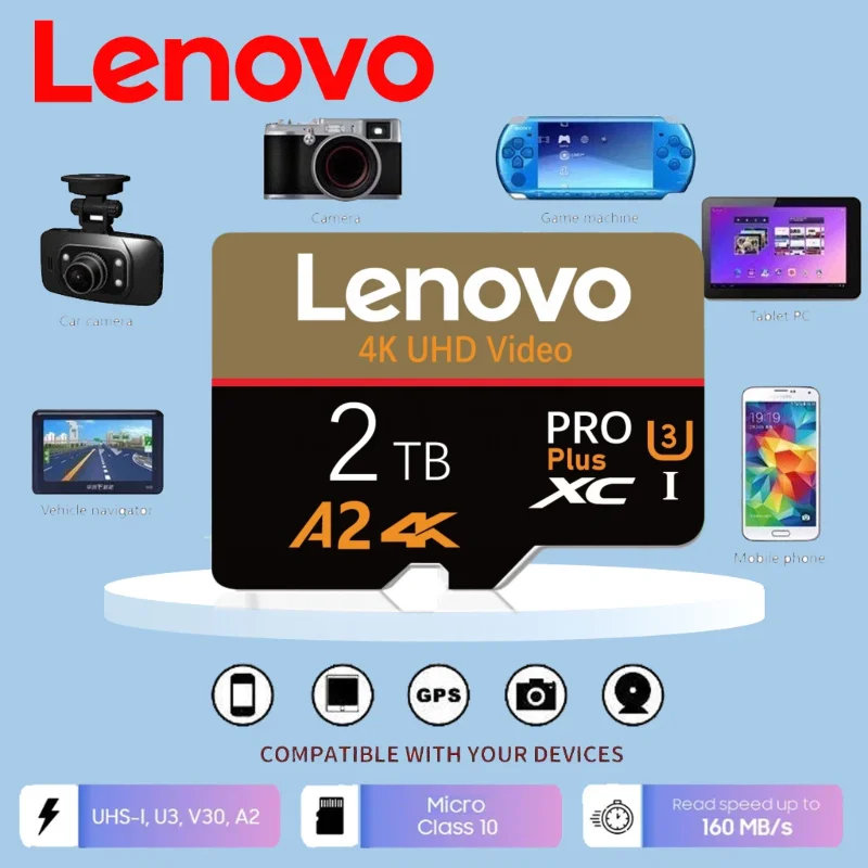 Lenovo TF Memory Card 2TB High Speed Micro SD Card 128GB 1TB 512GB 256GB A2 U3 V30 SD TF Flash Cards For Xiaomi Phone Computer
Lenovo TF Memory Card 2TB High Speed Micro SD Card 128GB 1TB 512GB 256GB A2 U3 V30 SD TF Flash Cards For Xiaomi Phone Computer