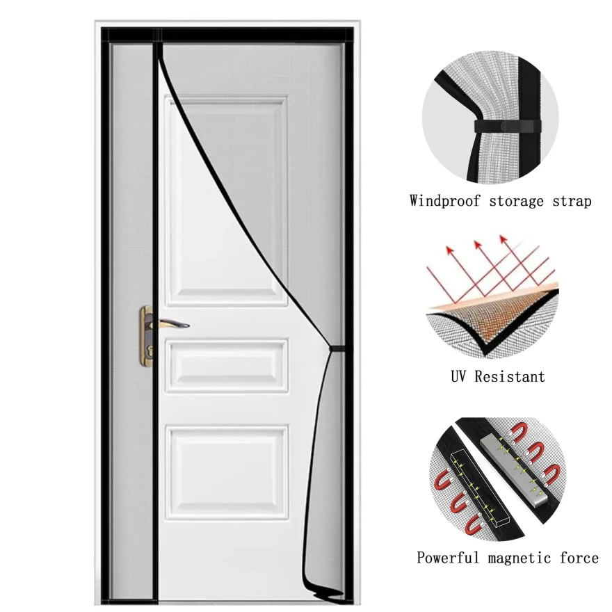 Magnetic screen doorhands-free mesh curtainchild and pet friendly, heavy-duty mosquito neteasy to install
Magnetic screen doorhands-free mesh curtainchild and pet friendly, heavy-duty mosquito neteasy to install