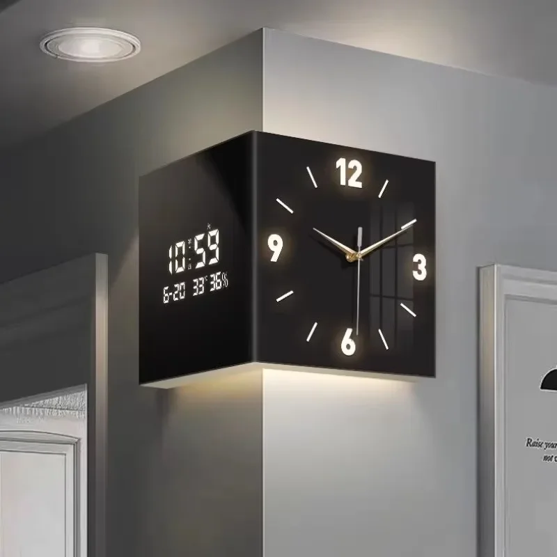 Luxury Creative Two-sided Living Room Wall Clock Modern Nordic Aesthetic Silent Corner Digital Wall Clocks Home Decoration
Luxury Creative Two-sided Living Room Wall Clock Modern Nordic Aesthetic Silent Corner Digital Wall Clocks Home Decoration