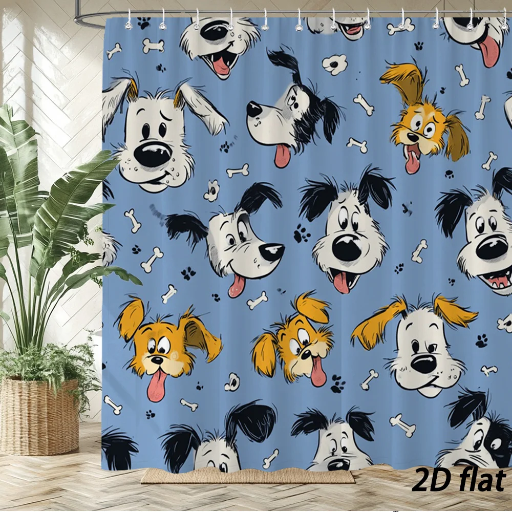 Cartoon Dog Faces Shower Curtain – Smiling Pups & Bones on Blue, 2D Flat, 12 Hooks, 70.8×70.8 in, Polyester, Machine Washable
Cartoon Dog Faces Shower Curtain – Smiling Pups & Bones on Blue, 2D Flat, 12 Hooks, 70.8×70.8 in, Polyester, Machine Washable