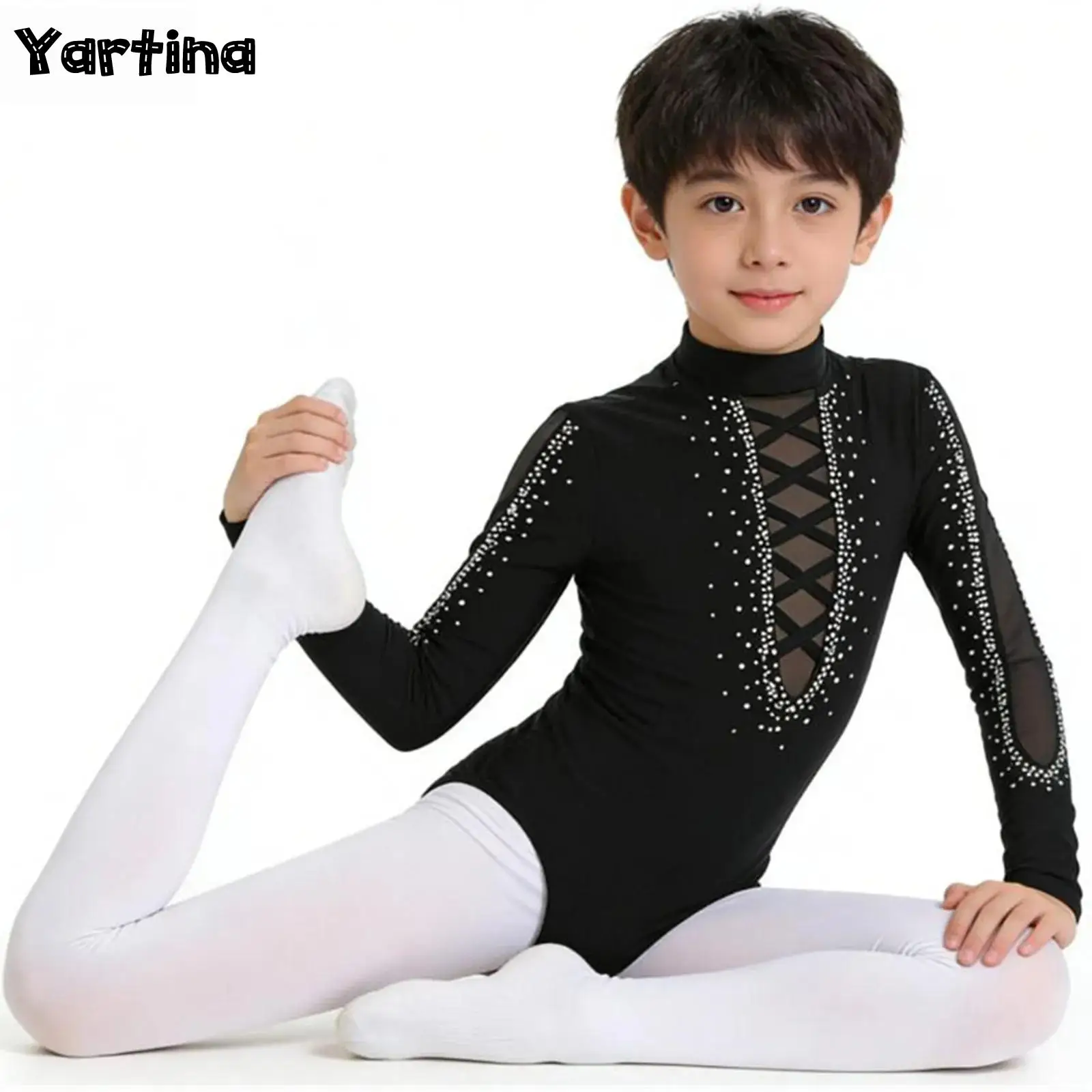 Kids Boys Glittery Rhinestones Acrobatics Ballet Dance Leotard Costume Gymnastics Bodysuit Tops Dancewear for Figure Skating
Kids Boys Glittery Rhinestones Acrobatics Ballet Dance Leotard Costume Gymnastics Bodysuit Tops Dancewear for Figure Skating