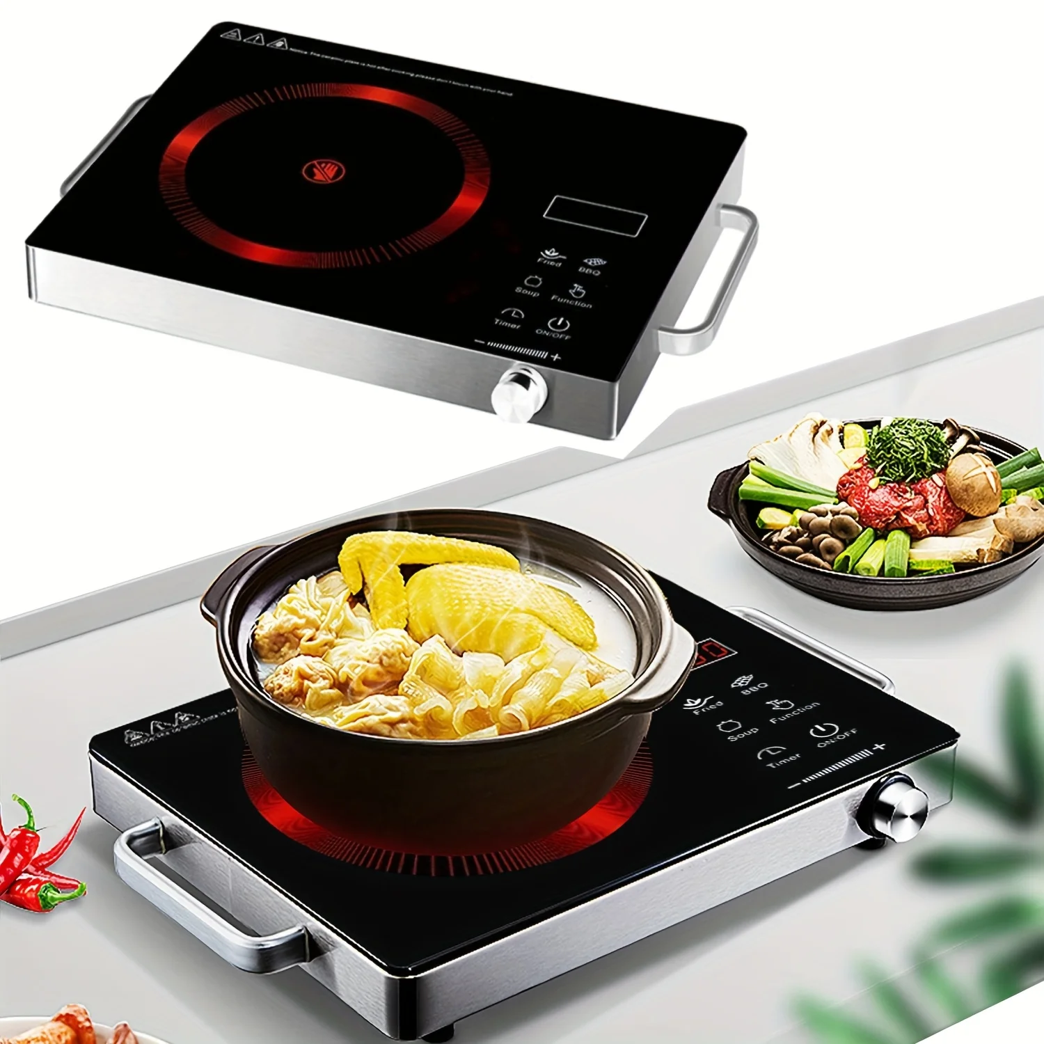 Electric Ceramic Stove, 2200W Ceramic Stove - 2200W Electric Ceramic Stove Infrared Induction Cooker Home Cooktop Cooking Furnace US 110V
Electric Ceramic Stove, 2200W Ceramic Stove - 2200W Electric Ceramic Stove Infrared Induction Cooker Home Cooktop Cooking Furnace US 110V