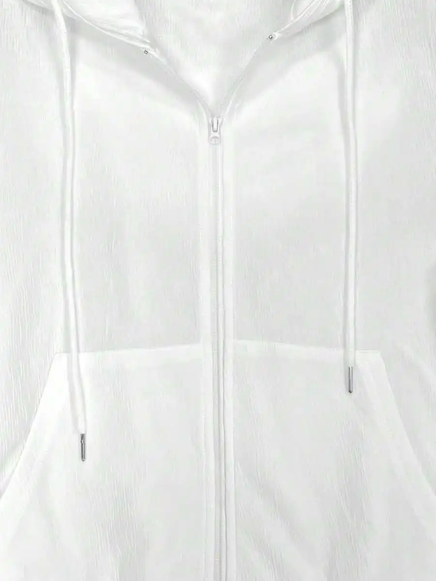 Women Casual Hooded Zip-Up Short Sleeve Top And Drawstring Waist Long Pants Set
Women Casual Hooded Zip-Up Short Sleeve Top And Drawstring Waist Long Pants Set