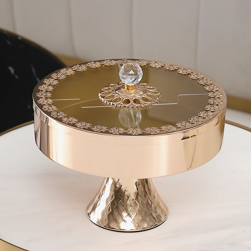 European Metal Fruit Plate Creative Compartment Candy Nut Snack Tray with Lid Delicate Home Decor Jewelry Cosmetics Storage Tray
European Metal Fruit Plate Creative Compartment Candy Nut Snack Tray with Lid Delicate Home Decor Jewelry Cosmetics Storage Tray