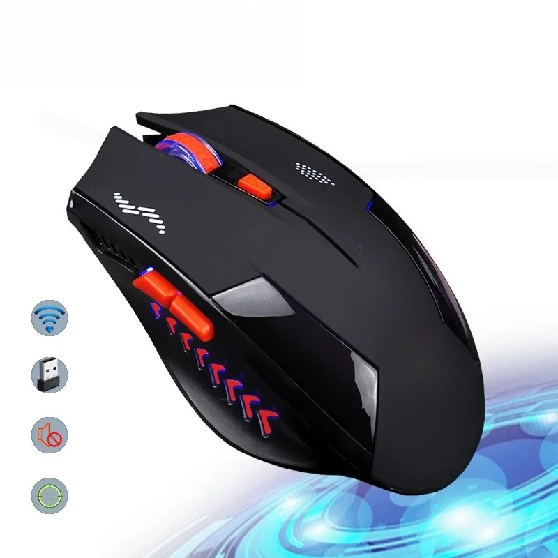 Charged Silent Wireless Mouse Mute Button Noiseless Optical Gaming Mice 2400dpi Built-in Battery for PC Laptop Computer
Charged Silent Wireless Mouse Mute Button Noiseless Optical Gaming Mice 2400dpi Built-in Battery for PC Laptop Computer
