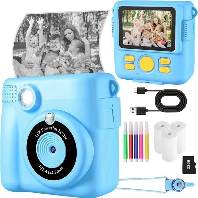HW-elPortable Thermal Printing Camera Mini Fashion Children'S Gift for Instant Automatic Focusing
HW-elPortable Thermal Printing Camera Mini Fashion Children'S Gift for Instant Automatic Focusing