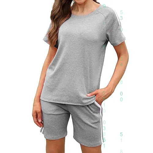 Women Casual Loose Tee Top Elastic Waist Shorts Lounge Set Spring Summer
Women Casual Loose Tee Top Elastic Waist Shorts Lounge Set Spring Summer