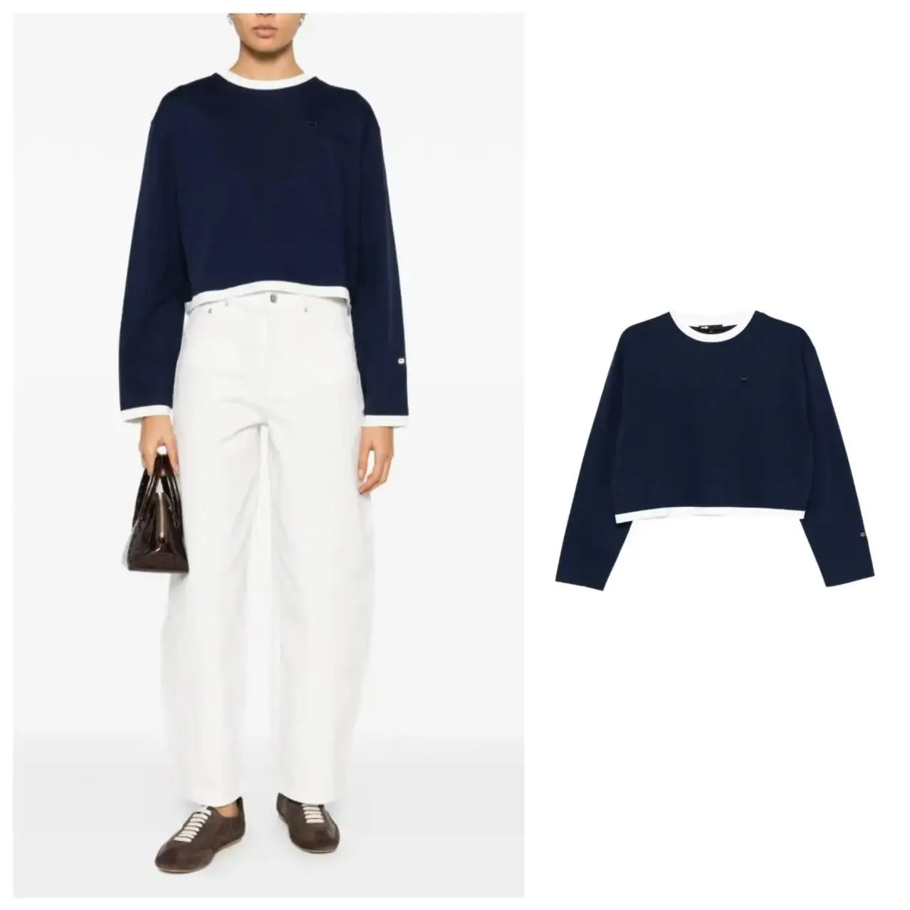 Classic round Neck Long Sleeve T-Shirt Versatile Spring 2026 Women's Casual Fashion Color Block Cotton Skin-friendly Breathable
Classic round Neck Long Sleeve T-Shirt Versatile Spring 2026 Women's Casual Fashion Color Block Cotton Skin-friendly Breathable