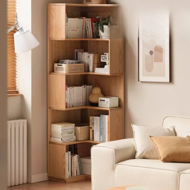 Solid wood bookshelf modern simple floor locker corner locker
Solid wood bookshelf modern simple floor locker corner locker