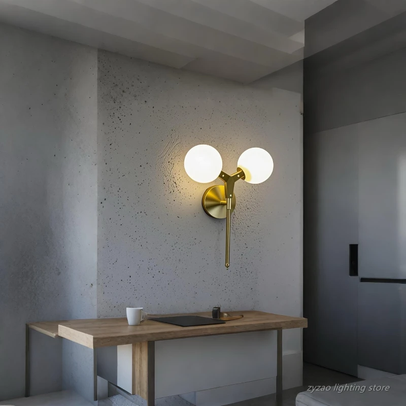 Nordic Simple Double Heads Wall Lamp Beside Bedroom Lights Fixtures Living Room Stair Lights Entrance Milk White Ball Lighting
Nordic Simple Double Heads Wall Lamp Beside Bedroom Lights Fixtures Living Room Stair Lights Entrance Milk White Ball Lighting