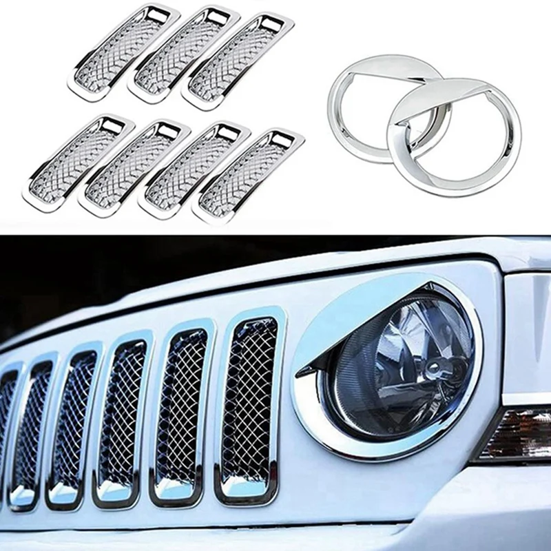 Передняя решетка радиатора, отделка + головка, отделка обшивки для Jeep Patriot 2011-2017, 9 шт.
Передняя решетка радиатора, отделка + головка, отделка обшивки для Jeep Patriot 2011-2017, 9 шт.
