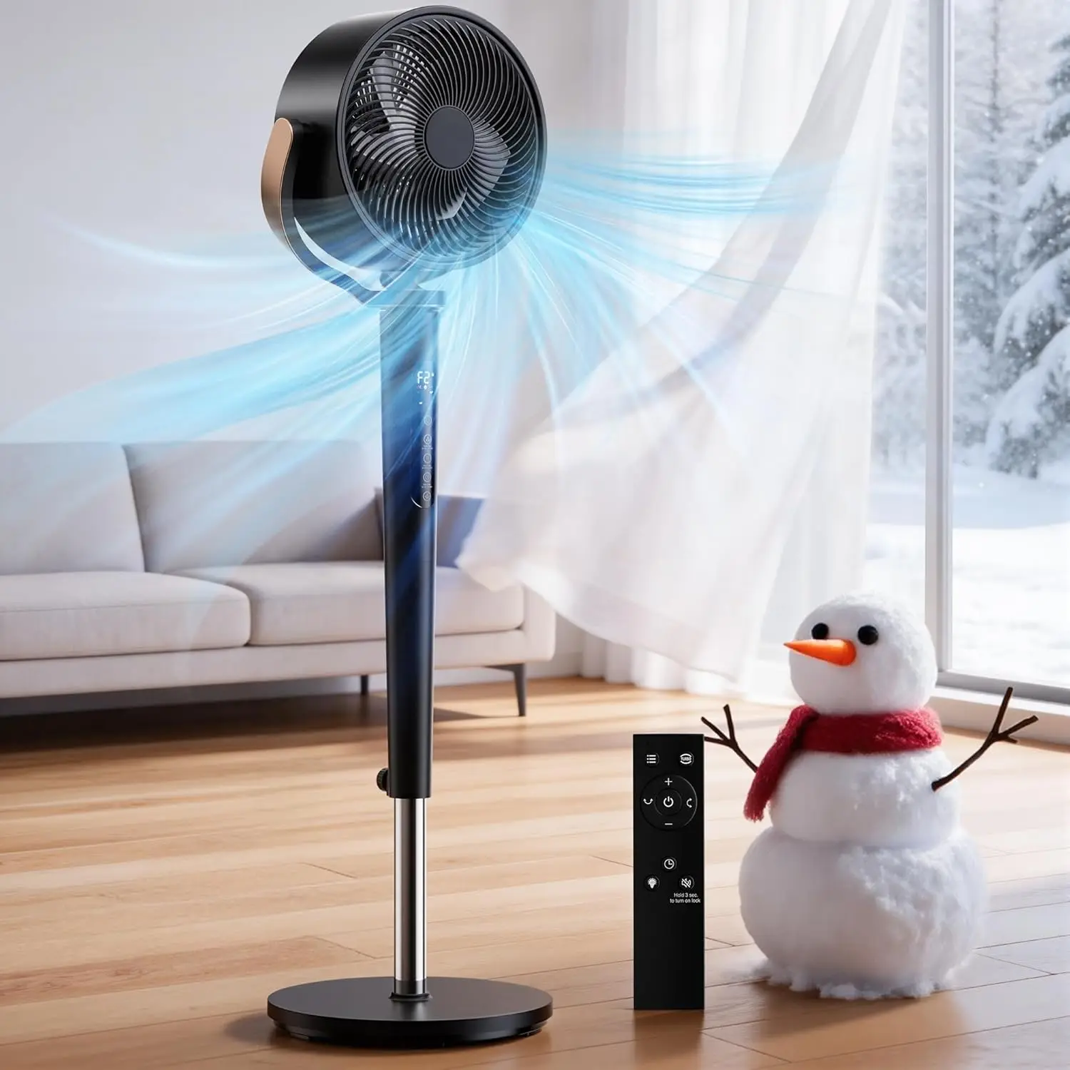 Pedestal Fan for Bedroom,38-46" Adjustable Height,120°+120°Omnidirectional Oscillating Standing Fan,Quiet Floor Fan with DC Moto
Pedestal Fan for Bedroom,38-46" Adjustable Height,120°+120°Omnidirectional Oscillating Standing Fan,Quiet Floor Fan with DC Moto
