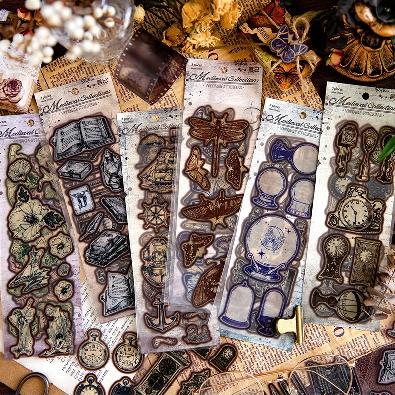 6pcs/pack Antique Materials Stickers DIY Scrapbooking Supplies Deco Junk Journal Planner Waterproof PET Vintage Sticker
6pcs/pack Antique Materials Stickers DIY Scrapbooking Supplies Deco Junk Journal Planner Waterproof PET Vintage Sticker