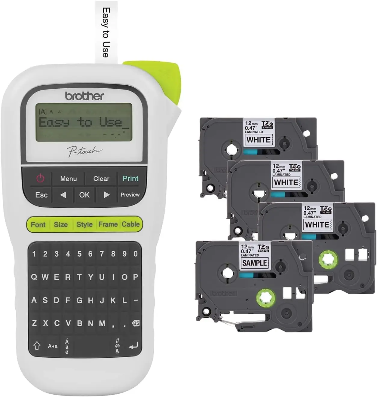 Easy Portable Label Maker Bundle with 4 Label Tapes, White, Small
Easy Portable Label Maker Bundle with 4 Label Tapes, White, Small