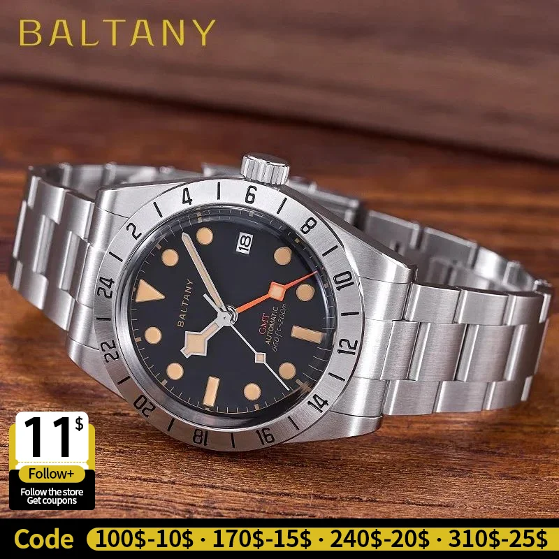 Baltany Retro GMT Watch Man S6073 Waterproof Luxury Mechanical Wristwatches Stainless Steel Bracelect NH34 Automatic Sport Watch
Baltany Retro GMT Watch Man S6073 Waterproof Luxury Mechanical Wristwatches Stainless Steel Bracelect NH34 Automatic Sport Watch