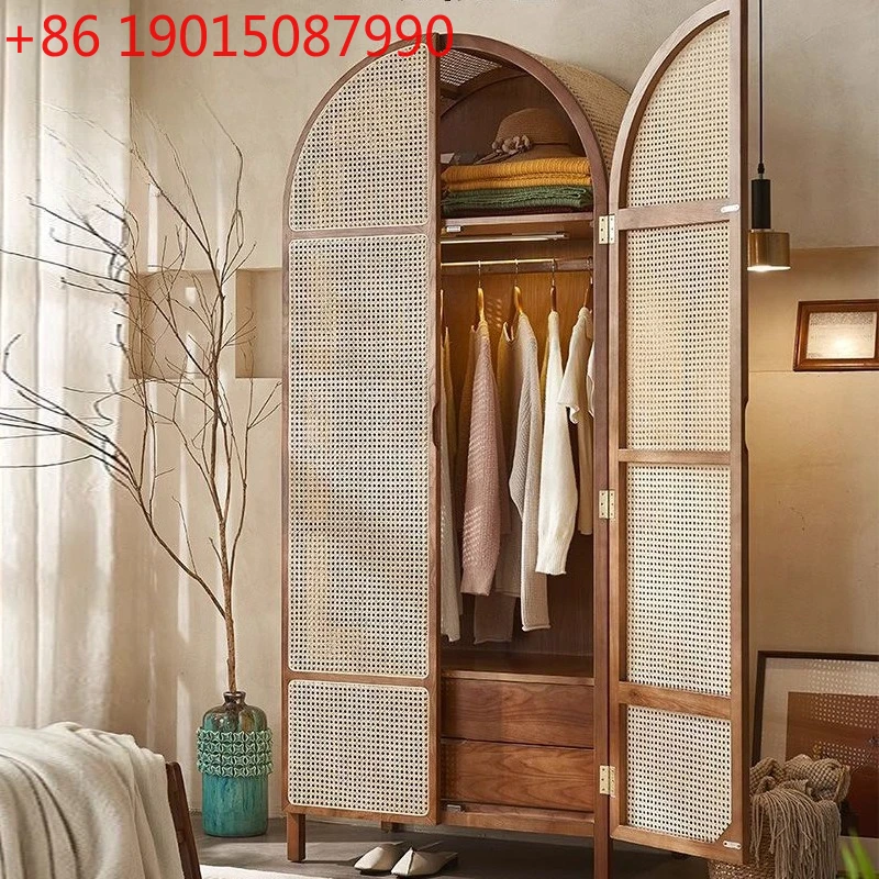 Rattan wardrobe storage B & B environmentally friendly silent wind double door retro installation-free art bedroom
Rattan wardrobe storage B & B environmentally friendly silent wind double door retro installation-free art bedroom