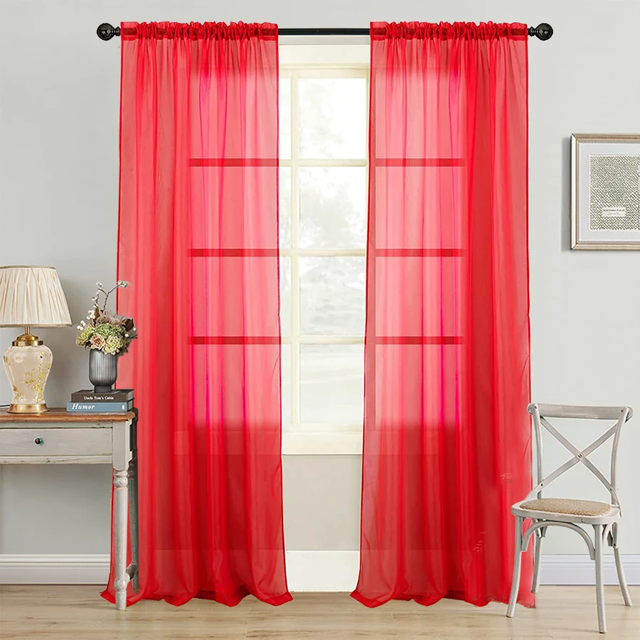 1Panel, Red Solid Sheer Curtains for Girls Kids Nursery Room,Window Tulle Curtains Panels for Living Room Bedroom Decoration
1Panel, Red Solid Sheer Curtains for Girls Kids Nursery Room,Window Tulle Curtains Panels for Living Room Bedroom Decoration