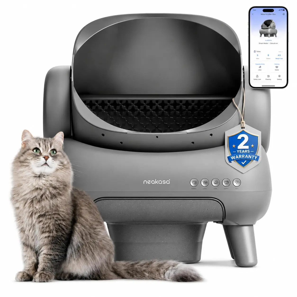 M1 Plus Open-Top Self-Cleaning Cat Litter Box, 360° Safety Sensors, Advanced Odor & Leak Control, Automatic for Large &, Custom
M1 Plus Open-Top Self-Cleaning Cat Litter Box, 360° Safety Sensors, Advanced Odor & Leak Control, Automatic for Large &, Custom