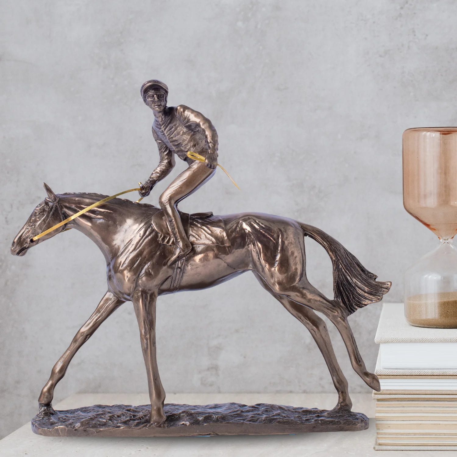 Jockey and Horse Resin Sculpture Classic Racing Statue Handcrafted Tabletop Decor Elegant Home Office Art Gift
Jockey and Horse Resin Sculpture Classic Racing Statue Handcrafted Tabletop Decor Elegant Home Office Art Gift