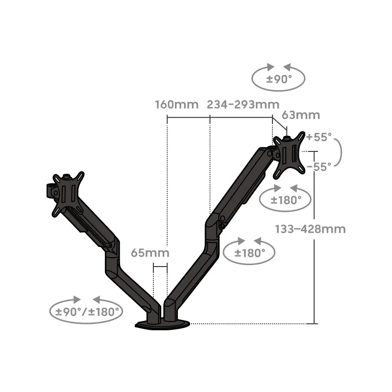 *Monitor holder, double screen one-to-two, computer notebook sub-screen two-in-one lifting base
*Monitor holder, double screen one-to-two, computer notebook sub-screen two-in-one lifting base