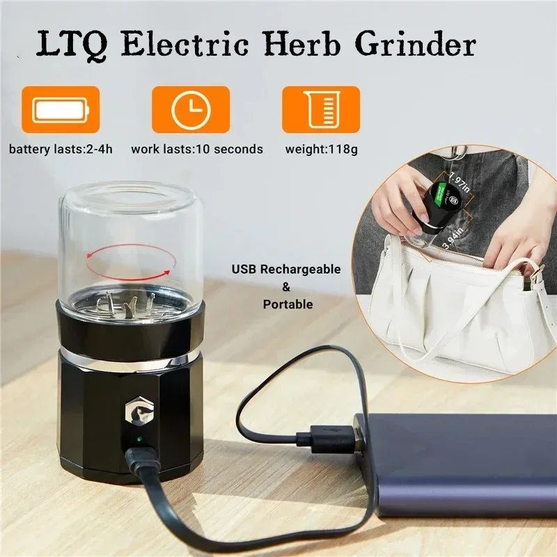 Portable Electric Spice Herbal Crusher with Cleaning Brush 400mAh Battery Dry Herb Grinders for Smoking Tobacco Shop Accessories
Portable Electric Spice Herbal Crusher with Cleaning Brush 400mAh Battery Dry Herb Grinders for Smoking Tobacco Shop Accessories