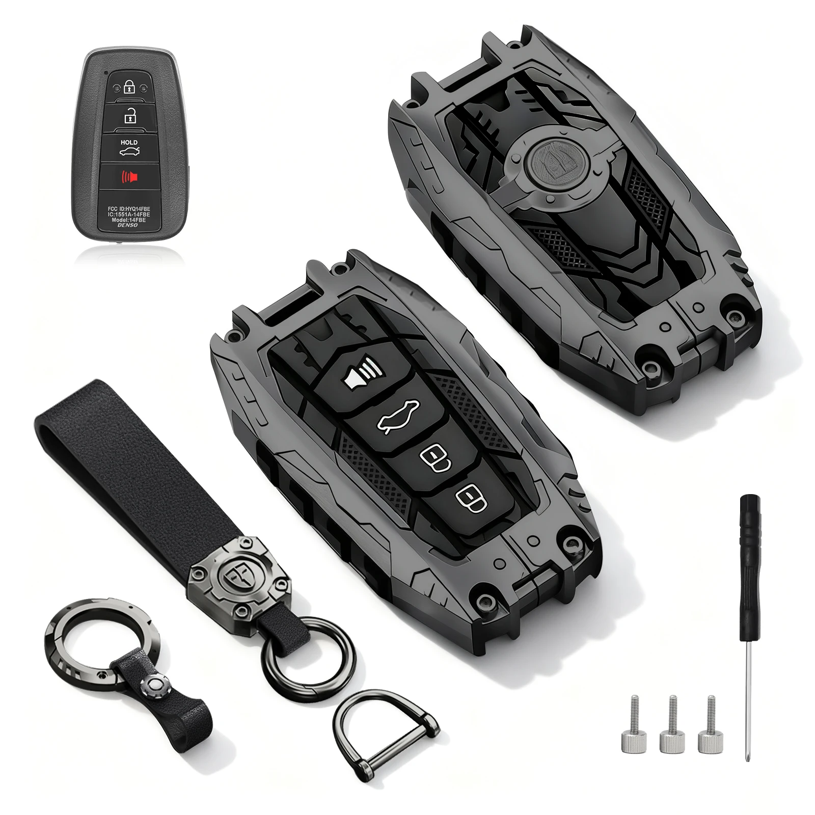 Heavy Key Fob Cover Protector Compatible with Toyota 2018-2024 Corolla RAV4 Camry C-HR Avalon Prius GT86 2020-2023 Highlander
Heavy Key Fob Cover Protector Compatible with Toyota 2018-2024 Corolla RAV4 Camry C-HR Avalon Prius GT86 2020-2023 Highlander
