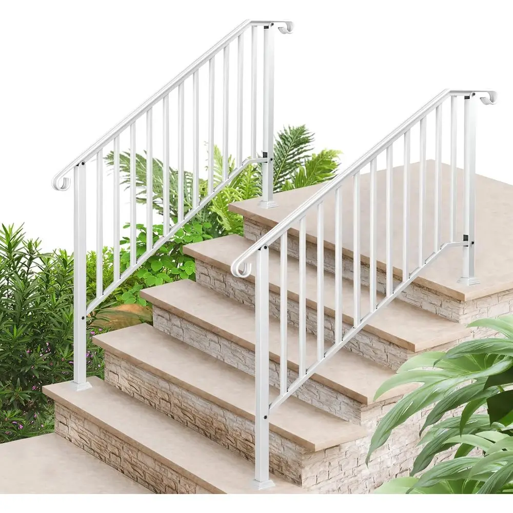 Белые 5-ступенчатые кованые перила для уличных лестниц с комплектом для установки на ступени, веранду, террасу
Белые 5-ступенчатые кованые перила для уличных лестниц с комплектом для установки на ступени, веранду, террасу