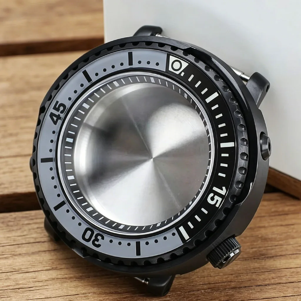 43MM Tuna Canned Men's Black Watch Case C3 Luminous Bezel Sapphire Glass For NH34 NH35 NH36 Movt Fashion 316L Steel Repair Parts
43MM Tuna Canned Men's Black Watch Case C3 Luminous Bezel Sapphire Glass For NH34 NH35 NH36 Movt Fashion 316L Steel Repair Parts