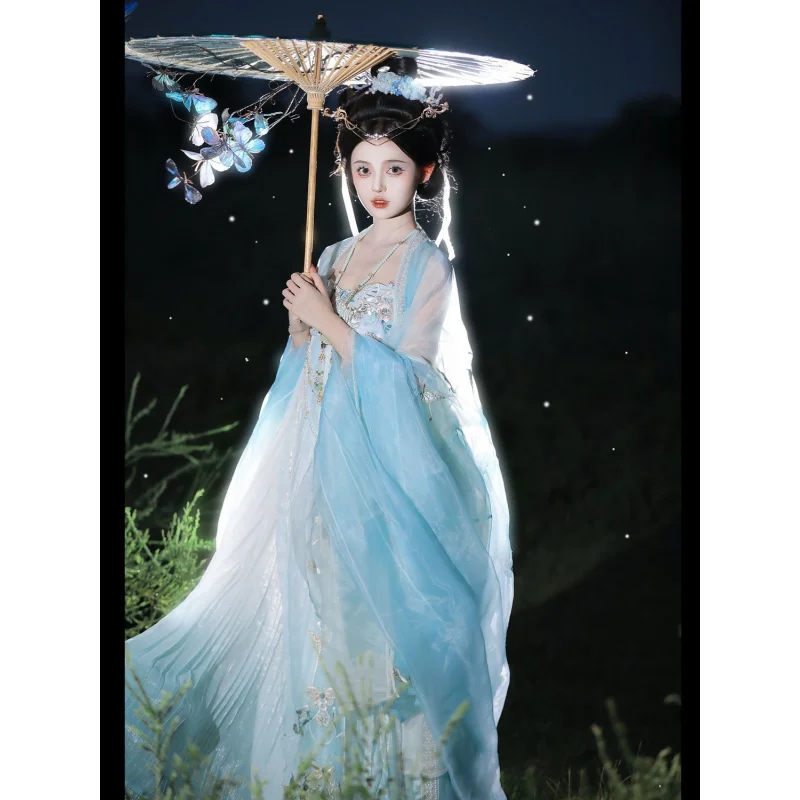 Tang Dynasty Hanfu - Women's Floral Path Chest-High Ruqun - Improved Daily Fairy Style Embroidered Wide Sleeve Spring Summer Set
Tang Dynasty Hanfu - Women's Floral Path Chest-High Ruqun - Improved Daily Fairy Style Embroidered Wide Sleeve Spring Summer Set