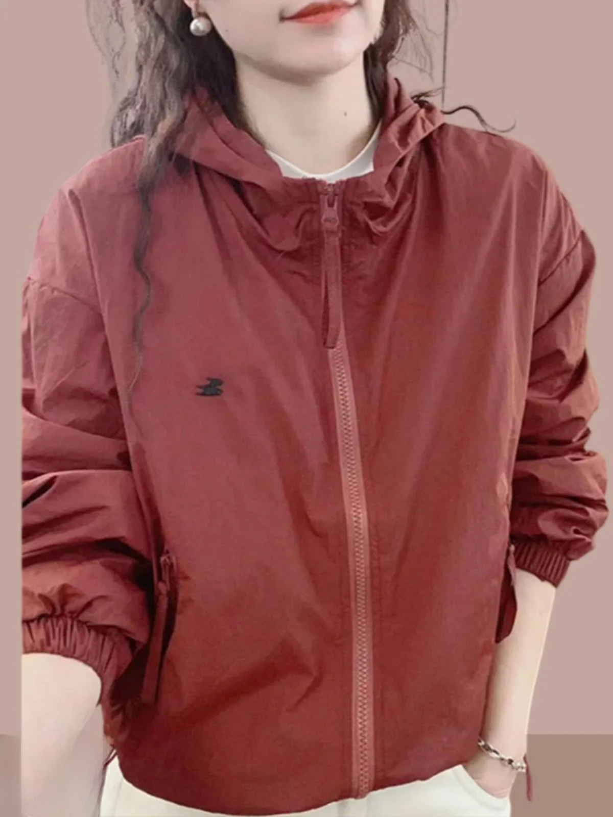 Fashionable Short Hooded Jacket Top Drawstring Casual Spring Autumn New Arrival European Style Commute Windproof Regular Fit
Fashionable Short Hooded Jacket Top Drawstring Casual Spring Autumn New Arrival European Style Commute Windproof Regular Fit