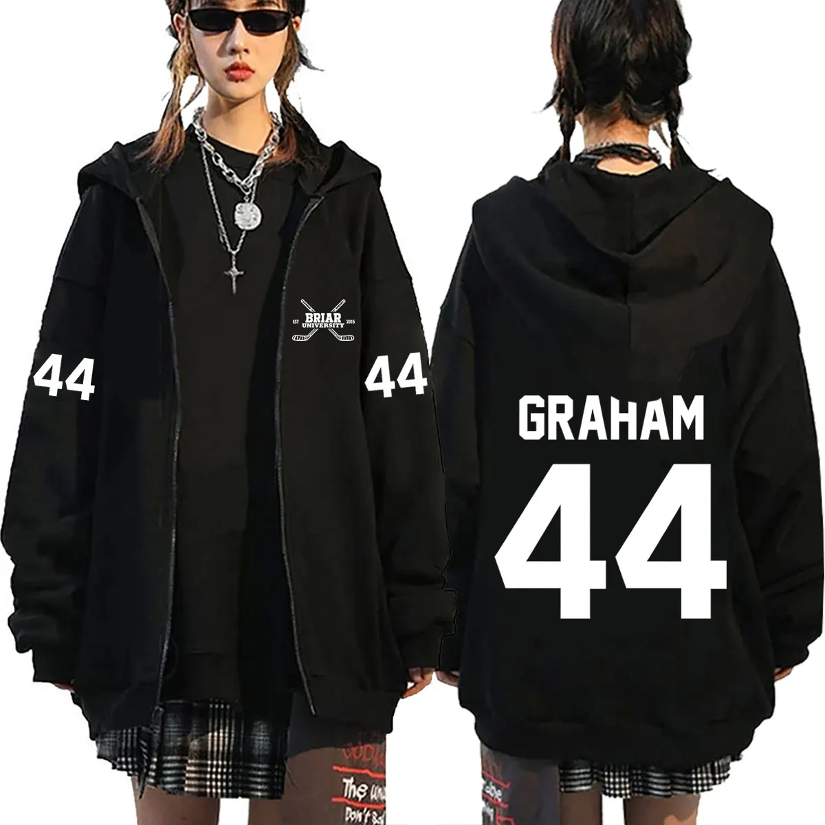 Off Campus Briar University Graham 44 Graphic Zipper Hoodie Men Women Fashion Hockey Oversized Zip Up Jacket Unisex Streetwear
Off Campus Briar University Graham 44 Graphic Zipper Hoodie Men Women Fashion Hockey Oversized Zip Up Jacket Unisex Streetwear
