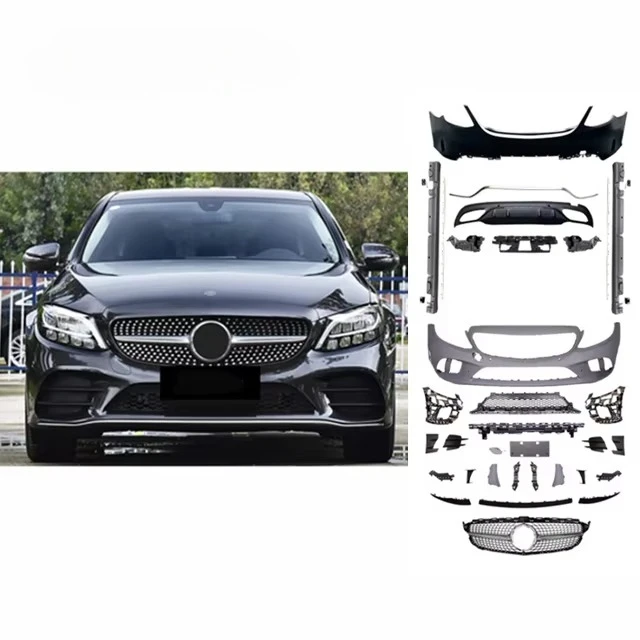 Комплект для тюнинга W205 C-класса: спортивный обвес, передний и задний бамперы, решетка радиатора, спойлер, боковые пороги
Комплект для тюнинга W205 C-класса: спортивный обвес, передний и задний бамперы, решетка радиатора, спойлер, боковые пороги