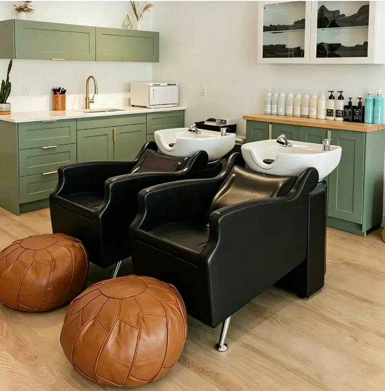&c Fashion Shampoo Chair with Thickened Seat Cushion Semi-lying Design Customized Color Ceramic Basin Shampoo Bed
&c Fashion Shampoo Chair with Thickened Seat Cushion Semi-lying Design Customized Color Ceramic Basin Shampoo Bed