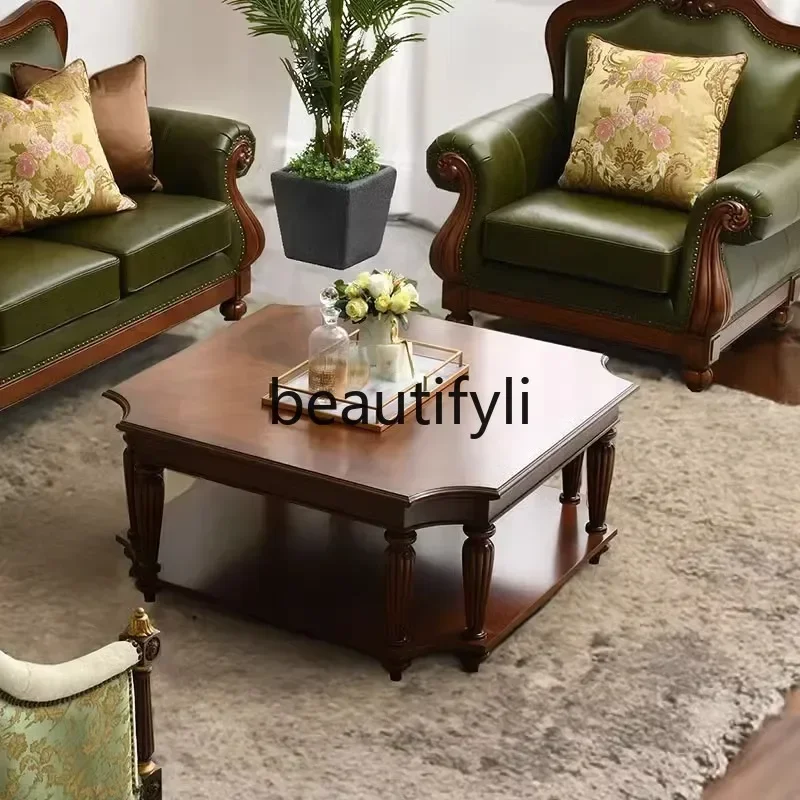 LJYFrench Style Small Apartment Solid Wood Coffee Table Vintage American Living Room Home Use Mid-Century Tea Table Wabi-Sabi S
LJYFrench Style Small Apartment Solid Wood Coffee Table Vintage American Living Room Home Use Mid-Century Tea Table Wabi-Sabi S