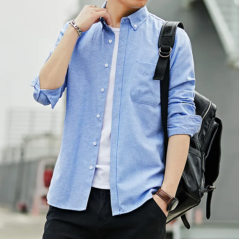 Spring Autumn Turn Down Collar Solid Color Casual Blouse Male Loose Fashion All-match Cardigan Shirt Men Long Sleeve Buttons Top
Spring Autumn Turn Down Collar Solid Color Casual Blouse Male Loose Fashion All-match Cardigan Shirt Men Long Sleeve Buttons Top