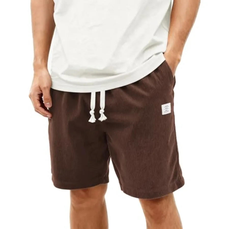 Мужские вельветовые шорты HOTake, повседневные, 7 дюймов, с эластичным поясом на шнурке, летние, пляжные, свободного кроя
Мужские вельветовые шорты HOTake, повседневные, 7 дюймов, с эластичным поясом на шнурке, летние, пляжные, свободного кроя