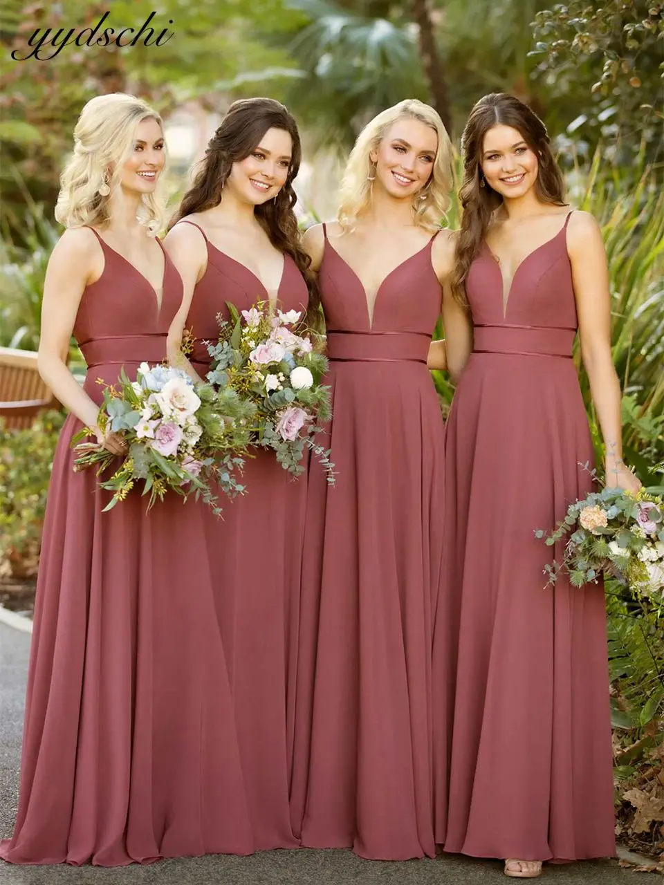 2025 Red Spaghetti Straps Bridesmaid Dresses V-Neck Simple Floor Length Chiffon Elegant Dress Women For Wedding Party Gown
2025 Red Spaghetti Straps Bridesmaid Dresses V-Neck Simple Floor Length Chiffon Elegant Dress Women For Wedding Party Gown