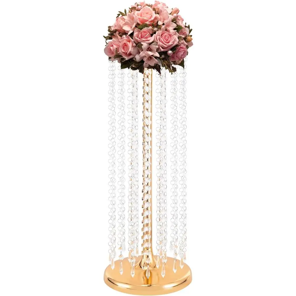 23.6 Tall Gold Wedding Centerpieces with Metal and Acrylic Crystal Stands
23.6 Tall Gold Wedding Centerpieces with Metal and Acrylic Crystal Stands