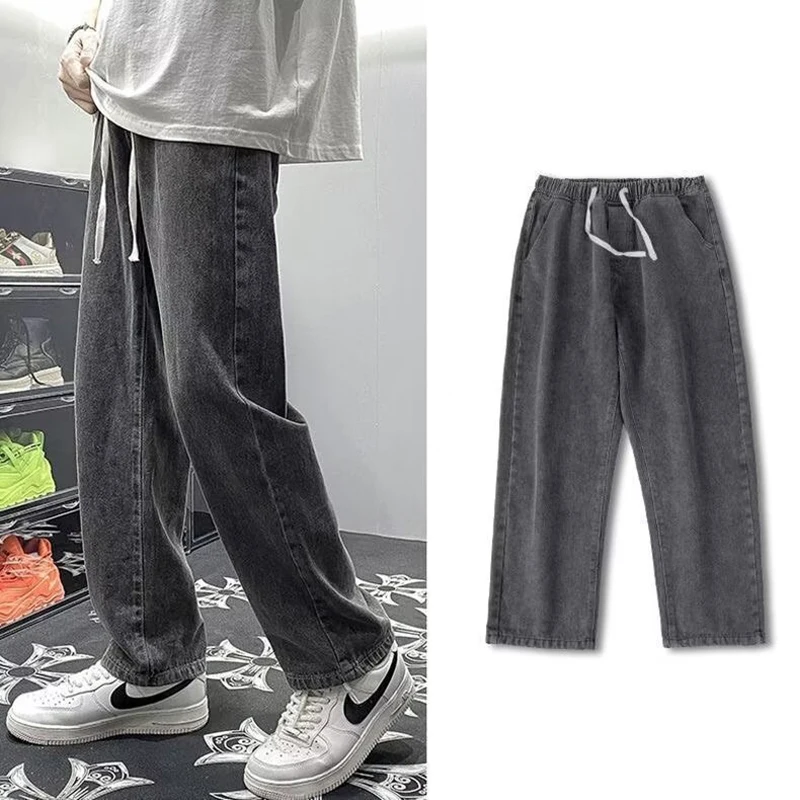 Vintage American Style Fashion Versatile Men Jeans Classic Male Loose Straight Leg High Street Wide Leg Thin Denim Trousers
Vintage American Style Fashion Versatile Men Jeans Classic Male Loose Straight Leg High Street Wide Leg Thin Denim Trousers