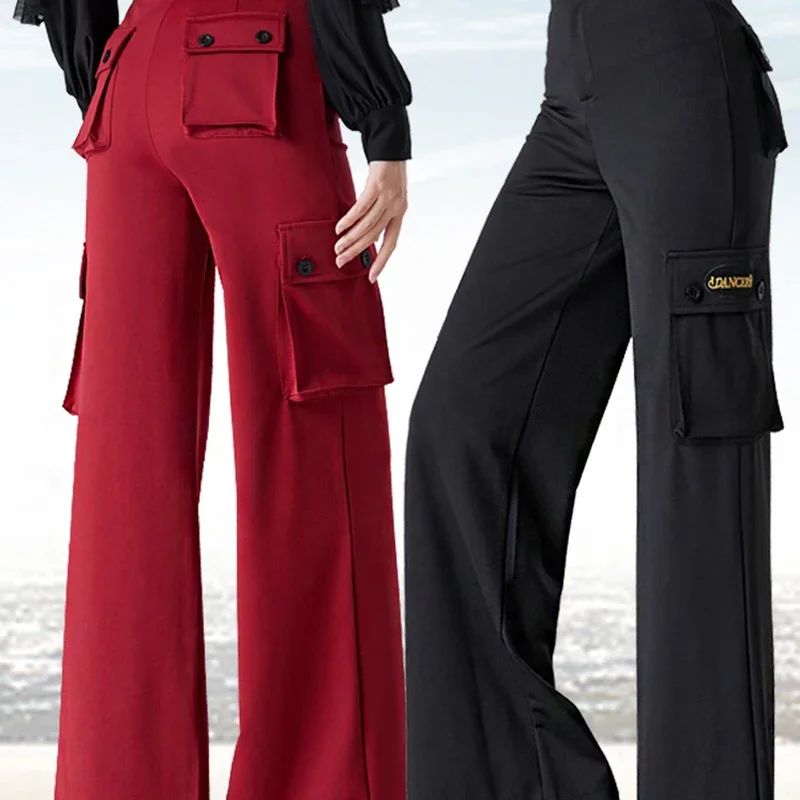 Female Ballroom Dance Pants Red Black Latin Dance Pants For Women Rumba Samba Modern Dancing Pants Adults Training
Female Ballroom Dance Pants Red Black Latin Dance Pants For Women Rumba Samba Modern Dancing Pants Adults Training