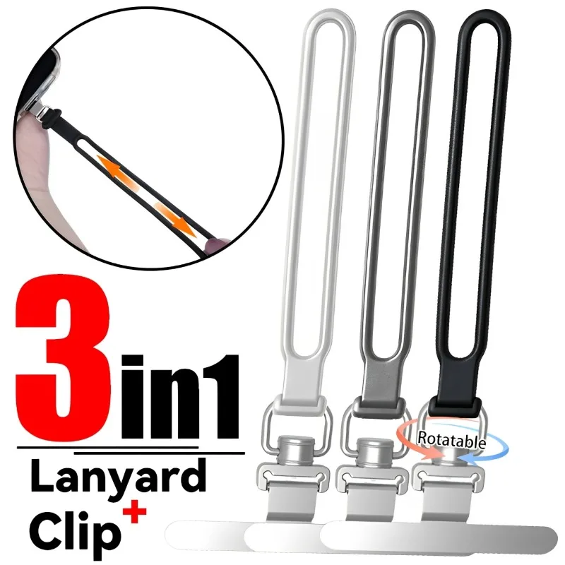 Портативный силиконовый ремешок для мобильного телефона 3IN1 с зажимом из нержавеющей стали, вращающаяся привязь, анти-потерянный подвесной ремешок для телефона
Портативный силиконовый ремешок для мобильного телефона 3IN1 с зажимом из нержавеющей стали, вращающаяся привязь, анти-потерянный подвесной ремешок для телефона