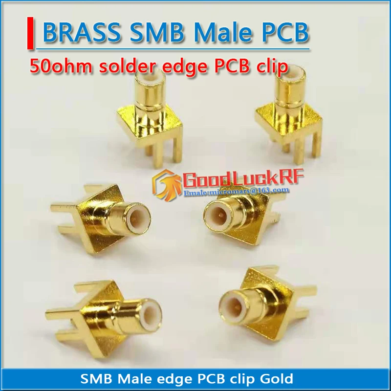 High-quality SMB Male Solder edge PCB clip Plug Brass GOLD Straight Coaxial RF Adapters Connector
High-quality SMB Male Solder edge PCB clip Plug Brass GOLD Straight Coaxial RF Adapters Connector